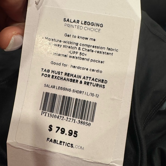 Athleta Black Floral Leggings - Picture 5 of 6